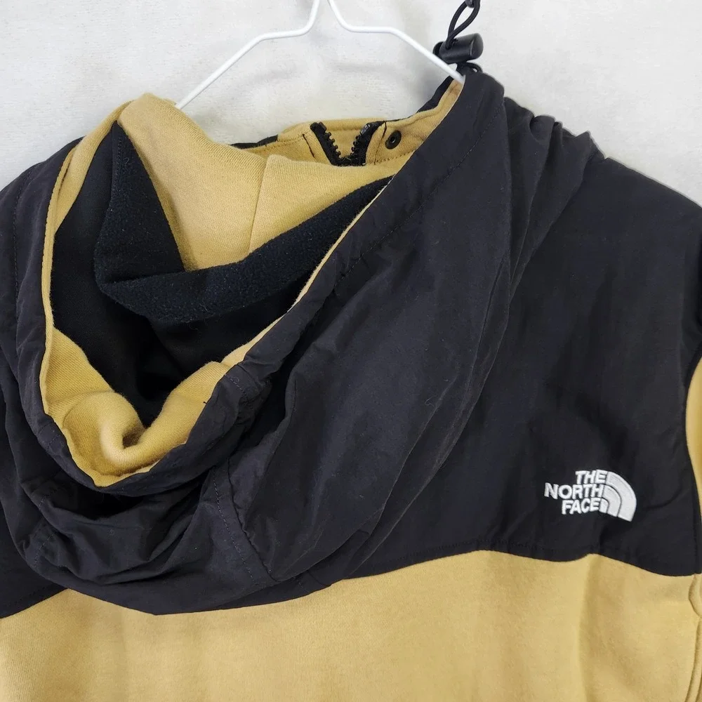 The North Face Jacket M Tan Black Hoodie Fleece Lined Outdoor‎ Workwear